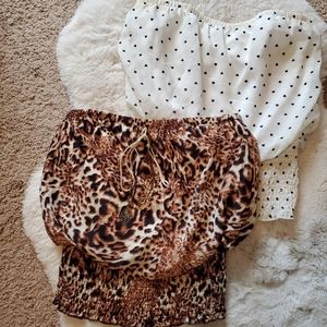 Set of 2 Bandeau Smocked Top